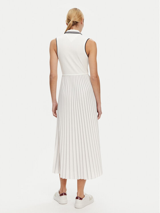 Tommy Hilfiger Tommy Hilfiger Ежедневна рокля WW0WW45167 Бял Regular Fit