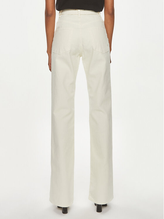 PINKO Pinko Jeansy Felix 101735 A0FL Écru Flare Fit