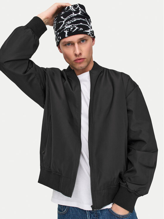 Only & Sons Only & Sons Bomber striukė Gavin 22030757 Juoda Regular Fit