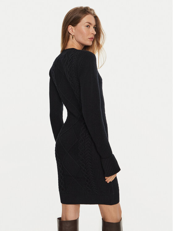 Guess Guess Rochie tricotată Serena W4BK17 Z3HW0 Negru Regular Fit