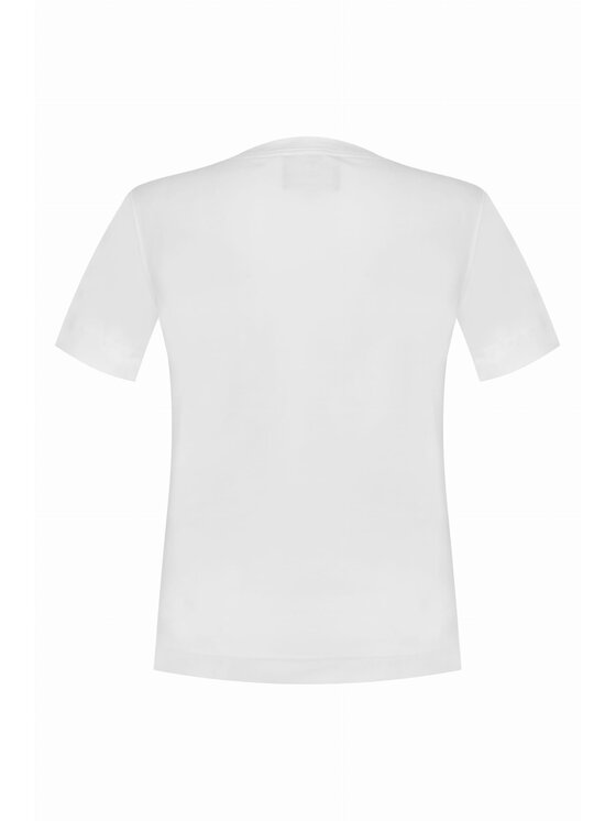 Magda Matyja Magda Matyja T-Shirt RAYA T-SHIRT WHITE Biały Slim Fit