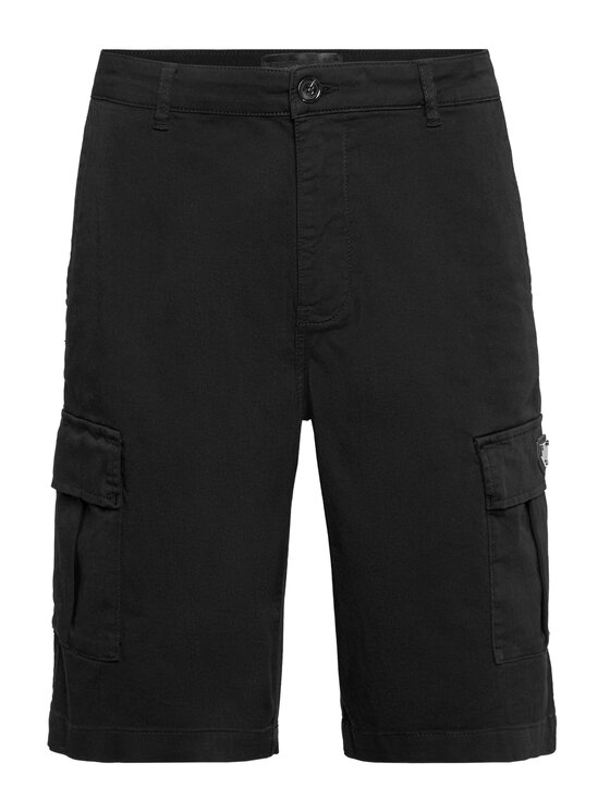 PHILIPP PLEIN PHILIPP PLEIN Szorty materiałowe 27863 Czarny Regular Fit