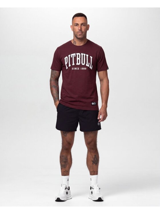 PITBULL PITBULL T-Shirt NORTON Bordowy Regular Fit