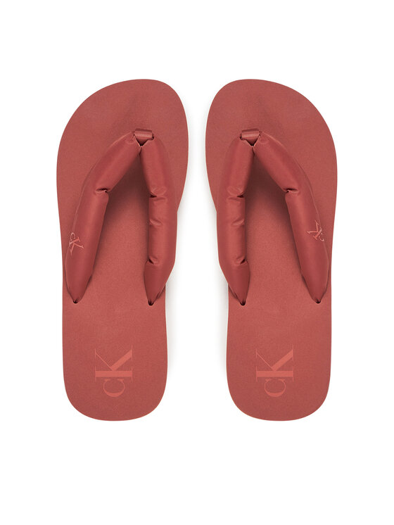 Calvin Klein Jeans Žabky Beach Sandal Flatform Ttxr Satin YW0YW01723 Hnedá