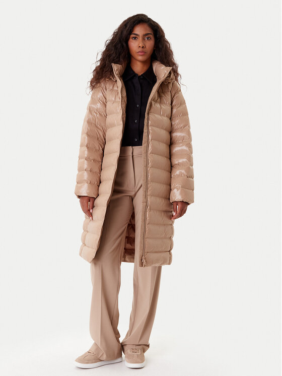 Calvin Klein Calvin Klein Zimní bunda LV044D543G Béžová Slim Fit