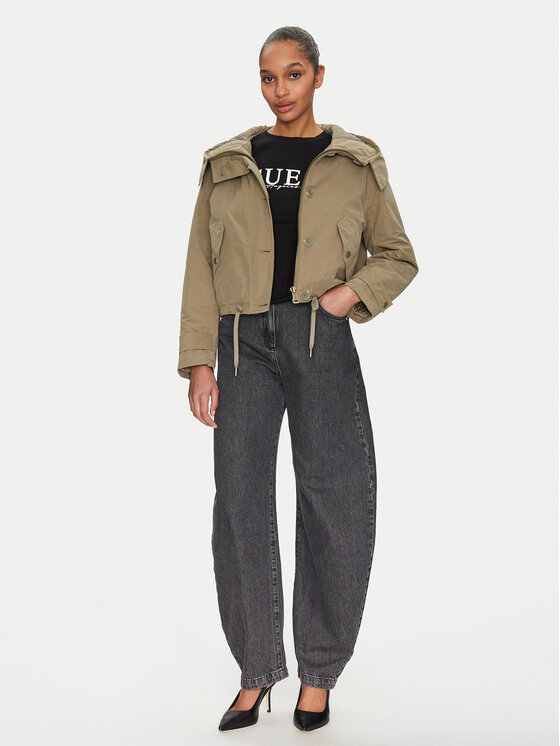 Guess Guess Geacă W5RL13 WGWD2 Verde Regular Fit
