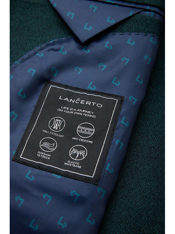 Lancerto Lancerto Garnitur Scranton GA073124000009 Zielony Slim Fit