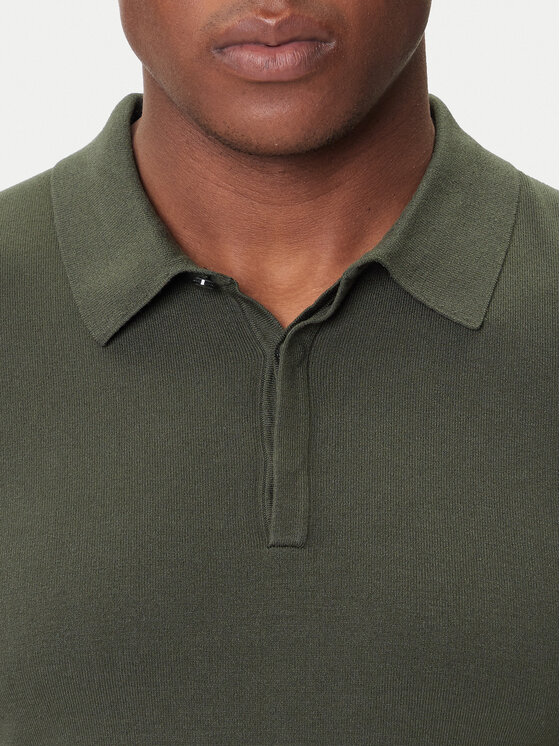 HUGO HUGO Тениска с яка и копчета San Peter-CV 50536672 Зелен Regular Fit