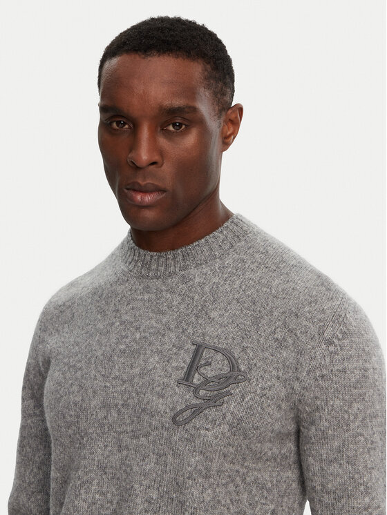 Dolce&Gabbana Dolce&Gabbana Sweter GXX02Z JFMIM Szary Regular Fit
