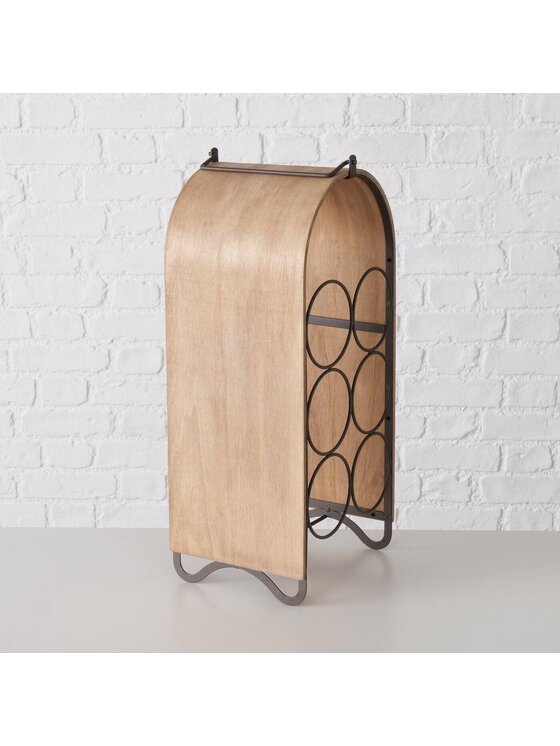 MIAhome MIAhome Przybory barmańskie Stojak na butelki 50x18x21 cm RESTER Brązowy