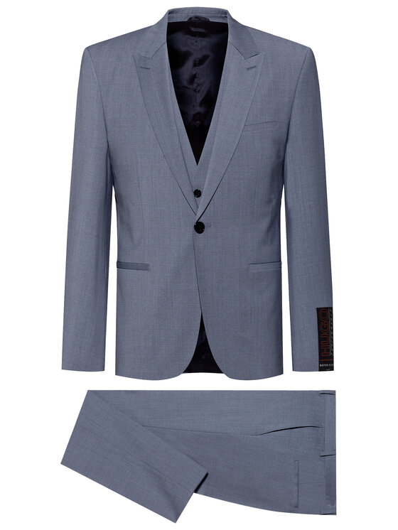 HUGO Hugo Obleka Arti/Hesten 212V1X 50450103 Siva Extra Slim Fit