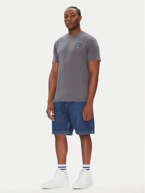 DC DC T-Shirt ADYZT05458 Szary Heritage Fit