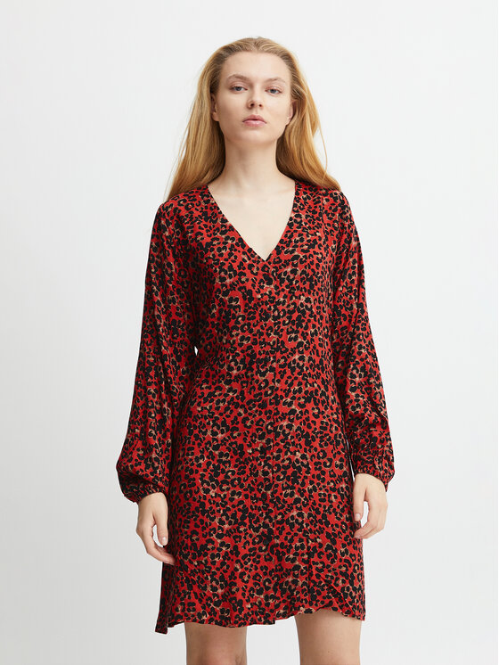 ICHI Rochie de zi 20118145 Portocaliu Regular Fit