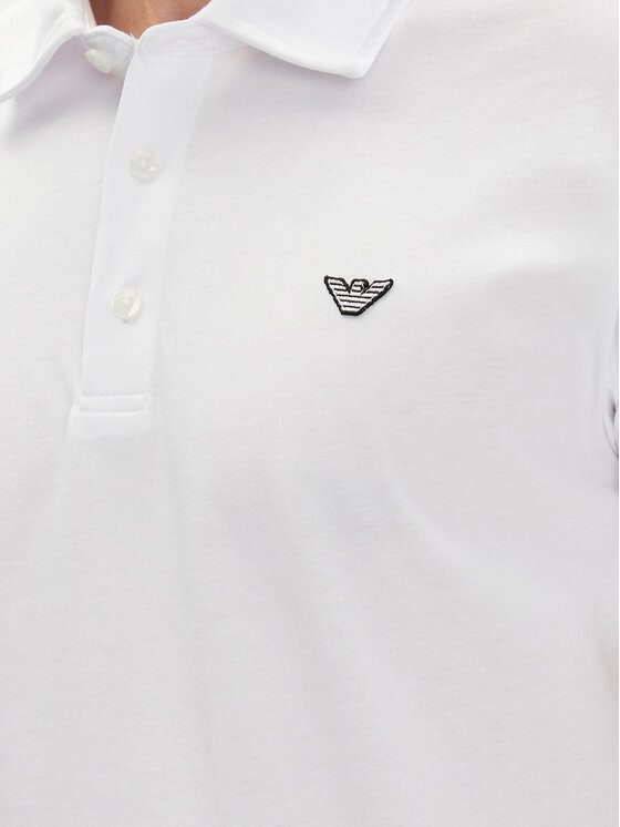 Emporio Armani Emporio Armani Тениска с яка и копчета EM000571 AF12331 U0002 Бял Regular Fit