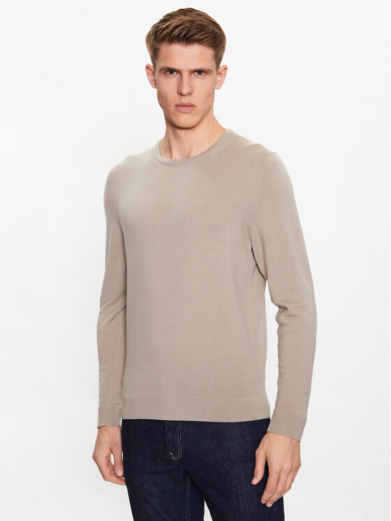 Calvin Klein Calvin Klein Pulover K10K109474 Bej Regular Fit