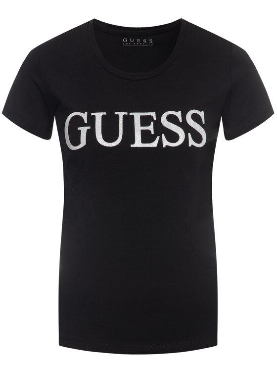 Guess Guess T-Shirt Crystal W01I74 J1300 Černá Regular Fit