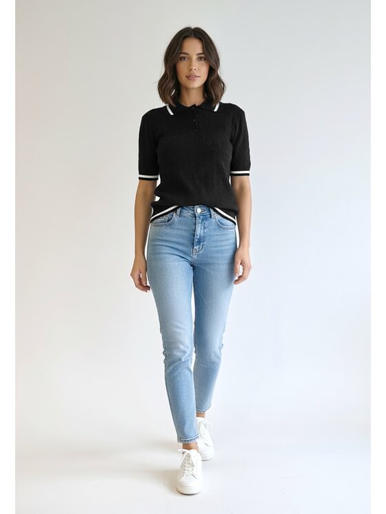 FIGL FIGL Polo M1268 Czarny Regular Fit