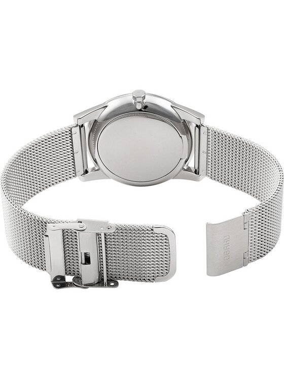 Obaku Obaku Zegarek V169GDCLMC+spinki Srebrny
