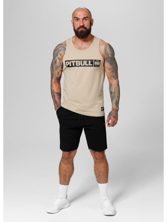 PITBULL PITBULL Tank top Tank Beżowy Regular Fit