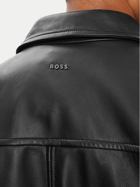 BOSS BOSS Кожено яке Joban 50562532 Черен Regular Fit