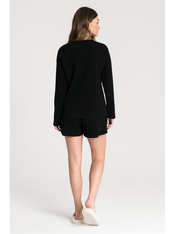 LaLupa LaLupa Bluzka LA076 Czarny Comfortable Fit