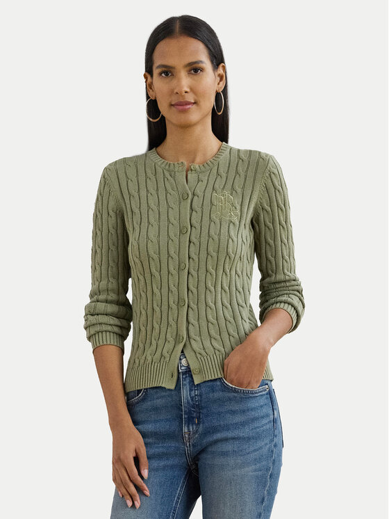 Damski Kardigan LAUREN RALPH LAUREN, Rozmiar S, Zielony, 200932225009