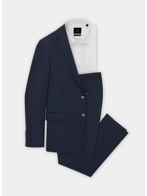 Pako Lorente Pako Lorente Spodnie garniturowe P22SF-6G-013 Granatowy Slim Fit