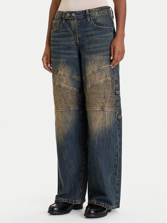 Guess Guess Jeans hlače W5BA2J D4XYG Mornarsko modra Regular Fit