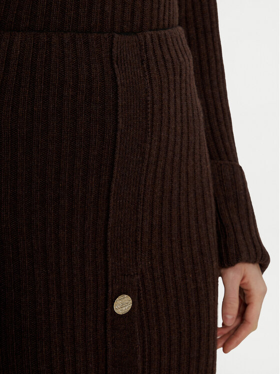 ViCOLO ViCOLO Midi sukňa 55017S Hnedá Regular Fit