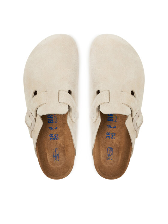 Birkenstock Birkenstock Natikači Boston zamsz 1027693 Bela