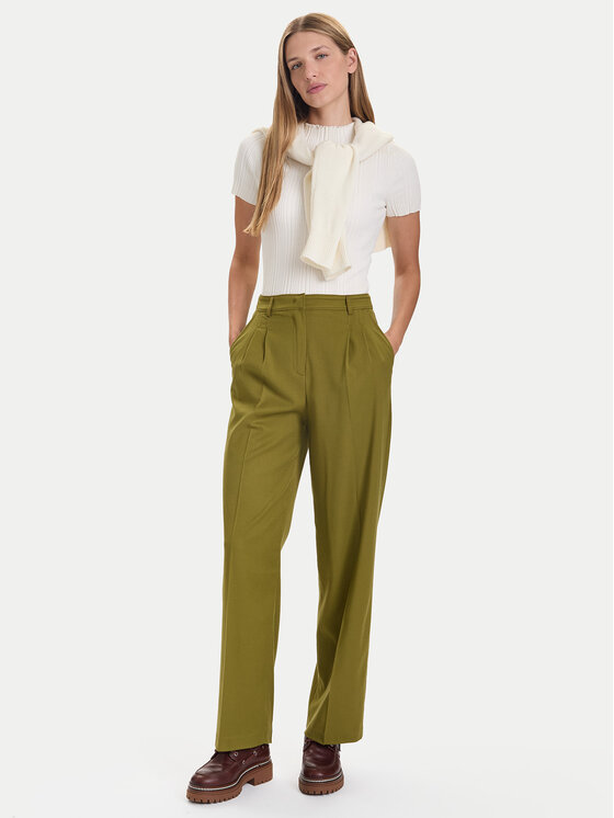 United Colors Of Benetton United Colors Of Benetton Palazzo nohavice 4YVXDF09R Zelená Regular Fit