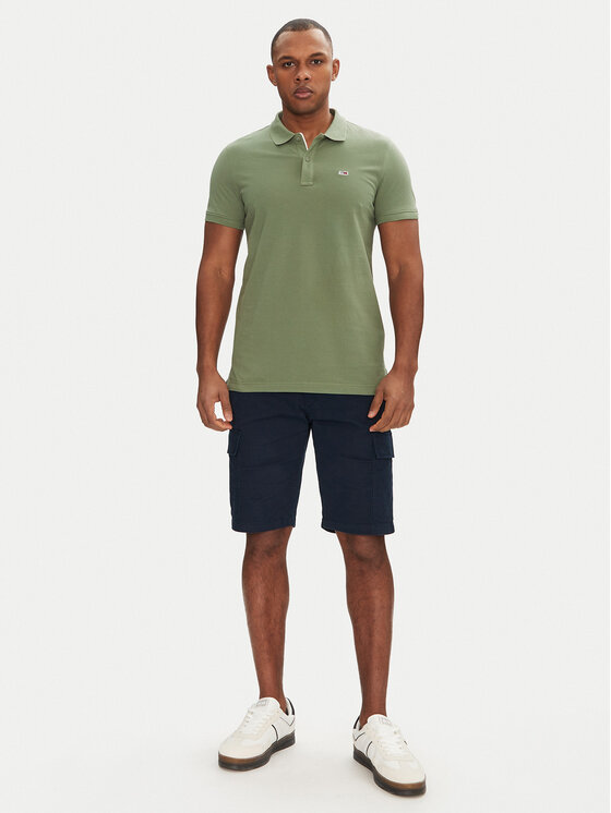 Tommy Jeans Tommy Jeans Polokošile DM0DM20676 Zelená Slim Fit