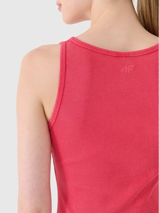 4F 4F Úpletové šaty 4FRSS25TDREF180-54S Ružová Slim Fit