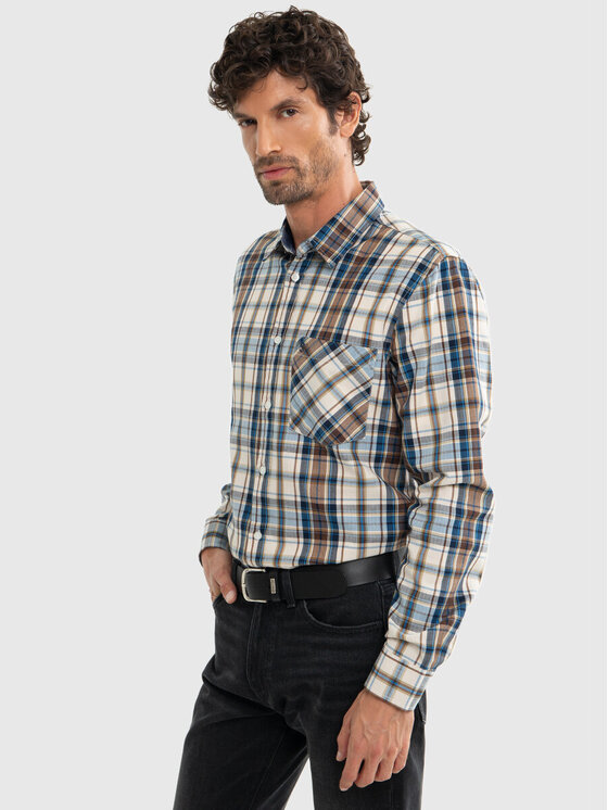 BIG STAR BIG STAR Koszula ZERWIS_403_140 Granatowy Classic Fit