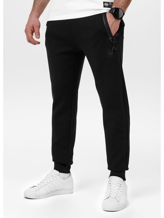 PITBULL PITBULL Spodnie dresowe AUTOMATIC Czarny Regular Fit