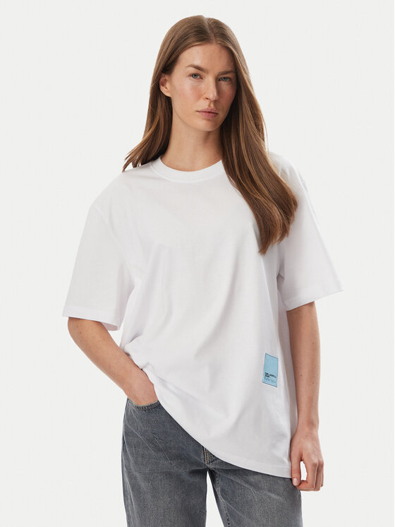 Karl Lagerfeld Jeans Karl Lagerfeld Jeans Tricou B4W17076 Alb Relaxed Fit