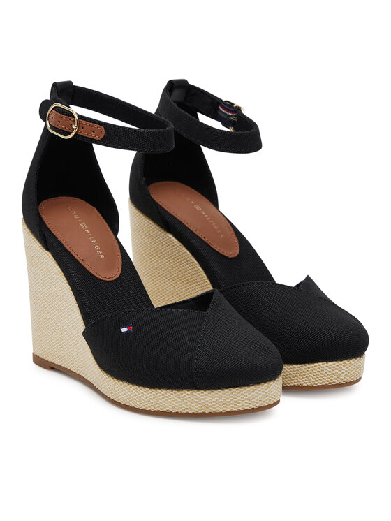 Tommy Hilfiger Tommy Hilfiger Poolsaapad Flag High Wedge Espad Closed Toe FW0FW08494 Must