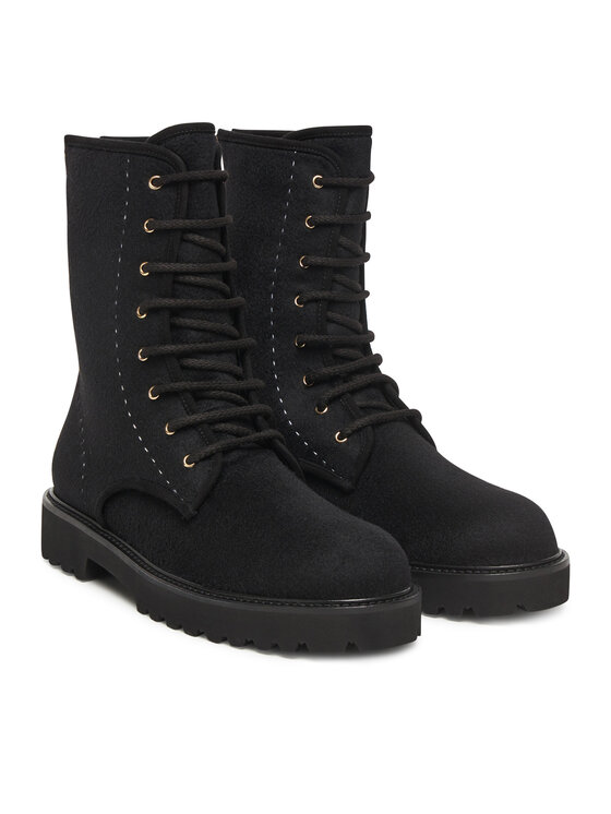Max Mara Max Mara Черевики Bakerzipwk 25247960126 Чорний