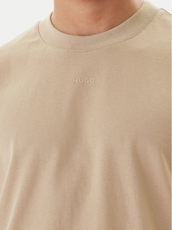 HUGO HUGO Tričko Dapolino 50488330 Béžová Relaxed Fit