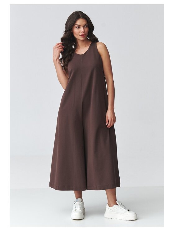 Makadamia Makadamia Kombinezon M919 Brązowy Loose Fit