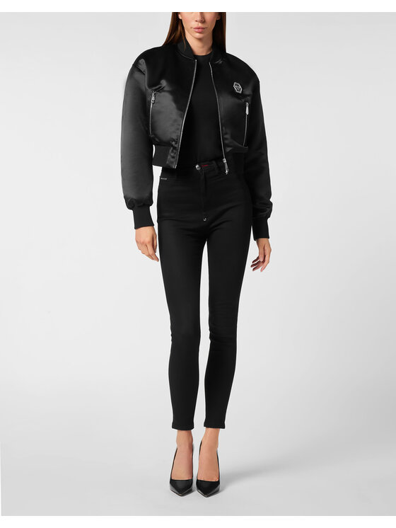 PHILIPP PLEIN PHILIPP PLEIN Kurtka bomber 26399 Czarny Regular Fit