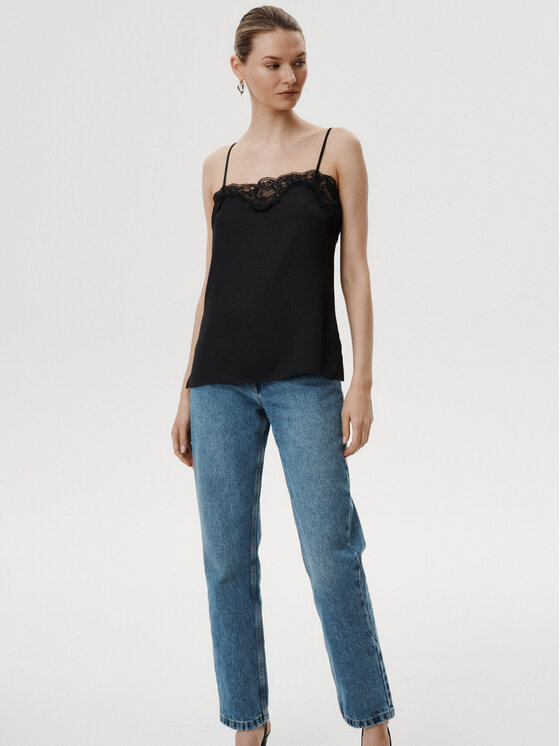 MARI PRETI MARI PRETI Top Elise Černá Regular Fit