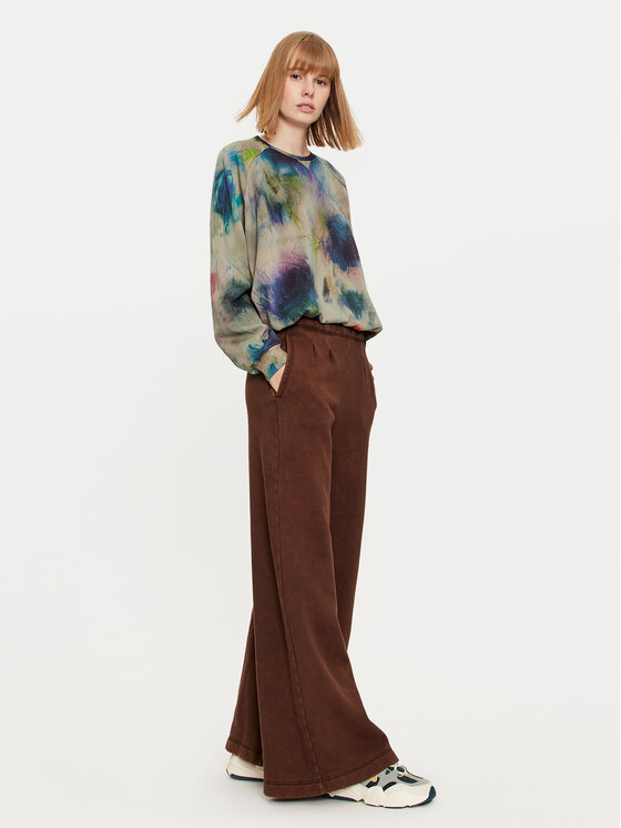 Deha Deha Spodnji del trenirke C12175 Rjava Relaxed Fit