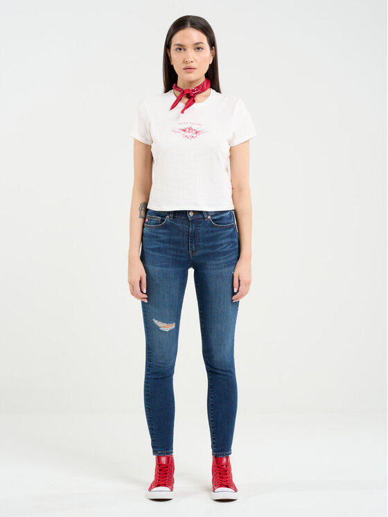 Jeansy, rozmiar 30/34, Grantowe, MELINDA HIGH WAIST/521/190