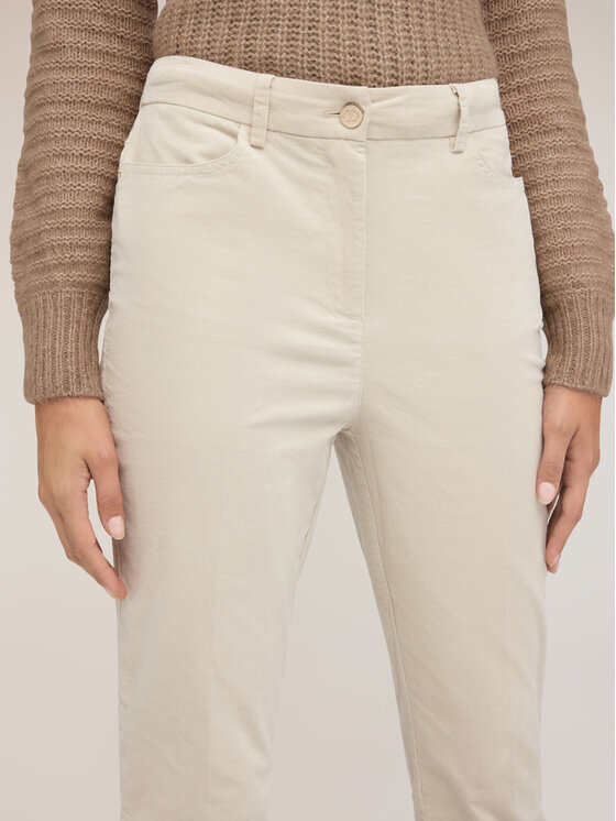 Motivi Motivi Pantaloni di tessuto P40BQ004995N011 Bianco Flare Fit