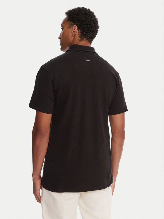 Quiksilver Quiksilver Тениска с яка и копчета Pique EQYKT04392 Черен Regular Fit