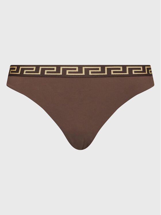 Versace Kalhotky string 1006391 Hnědá | Modivo.cz