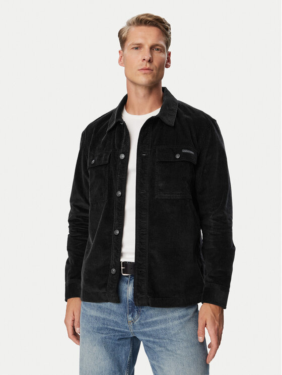 Calvin Klein Jeans Calvin Klein Jeans Hemdjacke LV04RH115G Schwarz Regular Fit