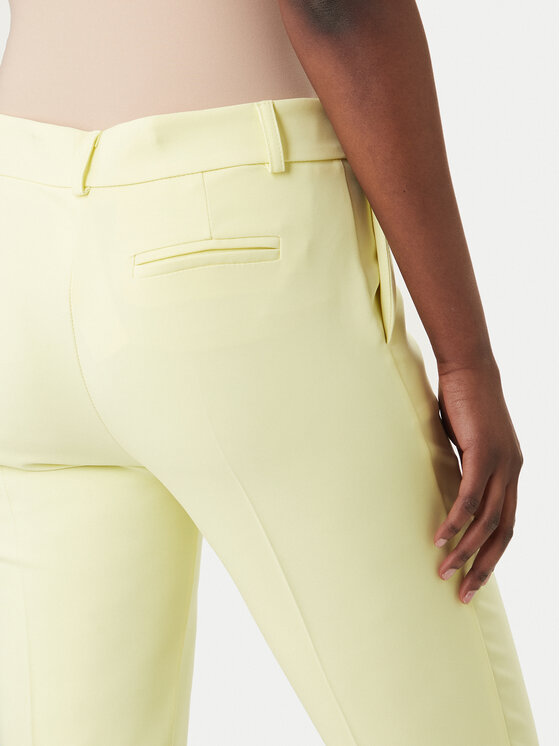 Rinascimento Rinascimento Kalhoty z materiálu CFC0128638003 Žlutá Slim Fit