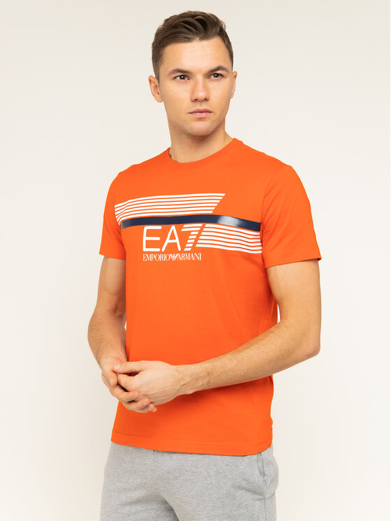 EA7 Emporio Armani EA7 Emporio Armani T-Shirt 3HPT34 PJ02Z 1686 Orange Regular Fit